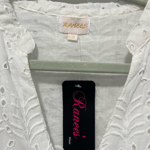 Eyelet- Mid Length Summer Dress - Picture 3 of 5